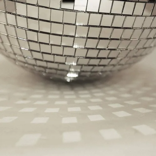 Miniatura 3 de Boshen Bola de espejo de discoteca de 8 pulgadas con anillo para colgar, luz de bola de discoteca plateada para fiesta, Navidad, DJ, escenario