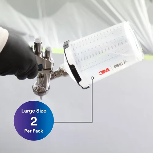 Miniatura 4 de 3M PPS 2.0 - Vasos para pistola pulverizadora, 26023, grande, 28 onzas, uso con pistola de pintura y tapas y revestimientos PPS 2.0 para pintar