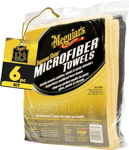 Miniatura 3 de Meguiar's Paquete de toallas de microfibra X2020 Supreme Shine y almohadillas aplicadoras de espuma W0004 Supreme Shine de 4 pulgadas