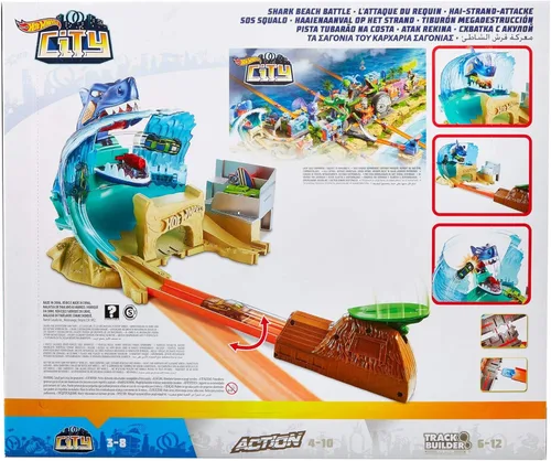 Miniatura 9 de Hot Wheels Hot Wheels City Shark Beach Battle Set Multicolor