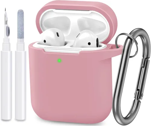 Miniatura 13 de Funda compatible con AirPods, cubierta protectora de silicona completa a prueba de polvo diseñada para Apple AirPods de 1.ª y 2.ª
