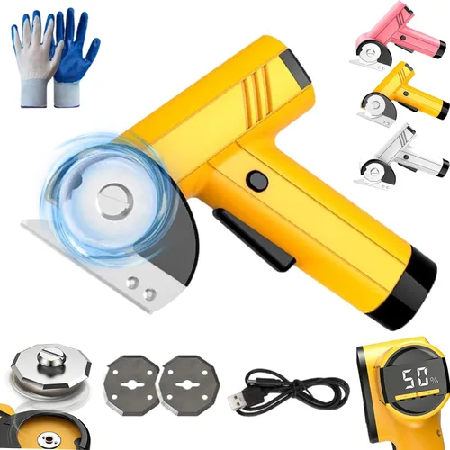 Miniatura 12 de Rechargeable High-Speed Cardboard Cutter, Cordless Electric Scissors, Automatic Cardboard Box Cutter with Safety Lock, 4-Speed Adjustment, Rotary