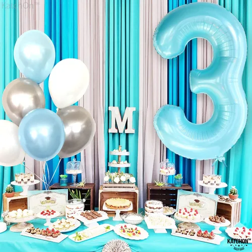 Miniatura 197 de KatchOn, Globo grande azul número 2 de 40 pulgadas Decoraciones de cumpleaños de Baby Shark para niño de 2 años Globo azul número 2 Globo
