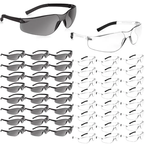 Miniatura 18 de Salfboy Juego de 30 gafas de seguridad tintadas con resistencia a arañazos ANSI Z87.1, gafas de protección ocular resistentes a arañazos para 118-30
