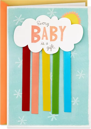 Miniatura 8 de Hallmark Tarjeta de Baby Shower de Star Wars para nuevos padres (Baby Yoda, La Fuerza es Fuerte) Bienvenido nuevo bebé, Felicitaciones, Revelación