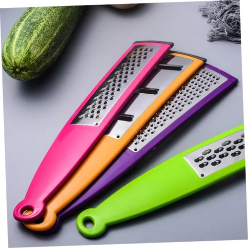 Miniatura 7 de SHOWERORO Rallador de acero inoxidable multifuncional para cortar verduras con mango antideslizante para patatas, zanahorias, ajo, utensilios