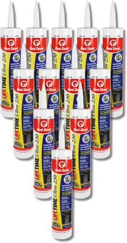 Miniatura 18 de Red Devil 077060 - Sellador de látex elastomérico acrílico ultra premium de por vida, 10.1 onzas, negro, paquete de 1