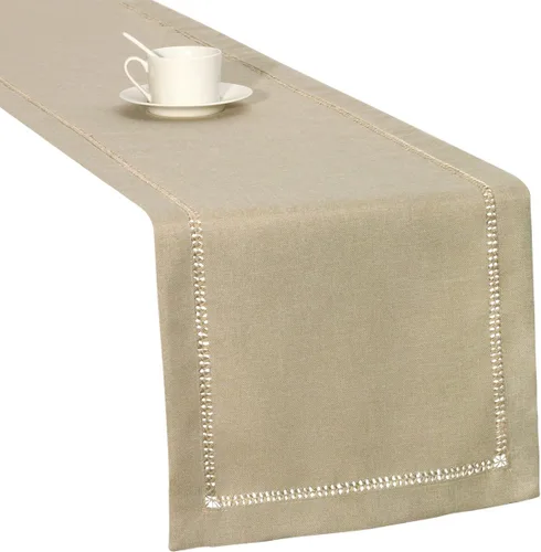 Miniatura 11 de Tapetes de mesa rectangulares de poliéster con vainica, hechos a mano