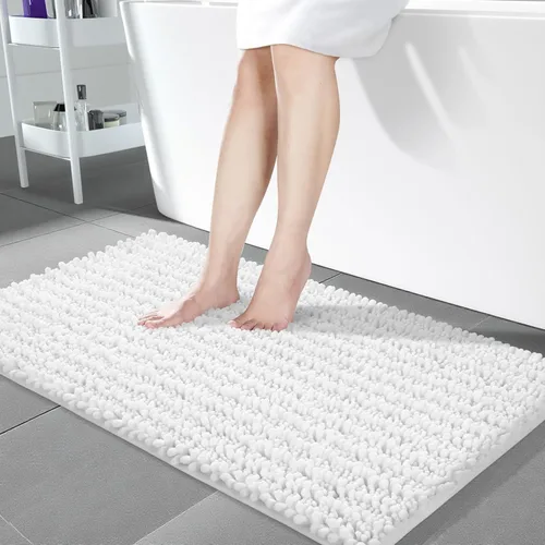 Miniatura 126 de Yimobra Alfombras de Baño Antideslizantes Lavables - Alfombra de Baño de Chenilla Ultra Suave Absorbente, Alfombra Peluda de Secado Rápido para Negro