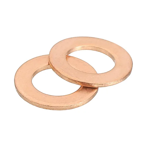 Miniatura 9 de uxcell Arandela Plana M6, 50 Piezas Arandelas de Anillo Plano de Cobre de 12mm de Diámetro Exterior Junta de Sellado de Metal para Tornillos, Pernos