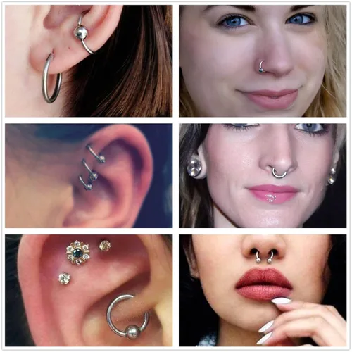 Miniatura 7 de DJCIW Pinzas para tabique Tragus de 6 pulgadas, pinzas para tabique de tragus con extremo de cubo, pinzas de acero inoxidable 316L, pinzas de Pinzas