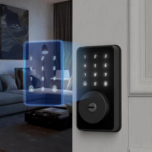 Miniatura 5 de Biquole - Cerradura de puerta de entrada sin llave con teclado, cerradura de puerta electrónica con código Smart Deadbolt Lock for Front Door
