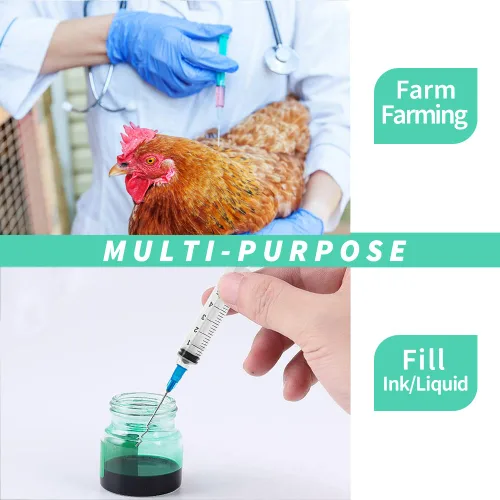 Miniatura 5 de 50 paquetes de jeringuillas desechables de 3 ml con aguja 23Ga de 1.0 pulgada, jeringuillas con bloqueo Luer, envueltas y esterilizadas Paquete de 50