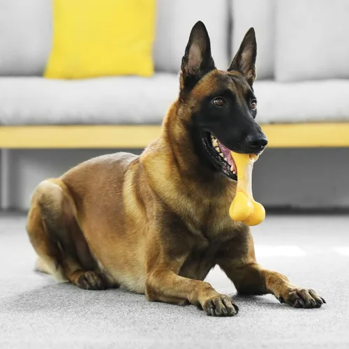 Miniatura 5 de Tikaton Juguetes masticables indestructibles para perros para masticadores agresivos, sabor a pollo, juguetes masticables duraderos para dentición