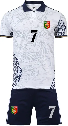 Miniatura 2 de Casmyd Camiseta de fútbol de Ronall'do Portugal #7 para niños y niñas