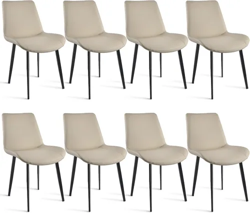 Miniatura 35 de Sillas de Comedor, Sillas de Comedor Modernas de Cuero PU, Sillas de Comedor con Patas de Metal Resistentes, Sillas de Cocina con Asiento Tapizado