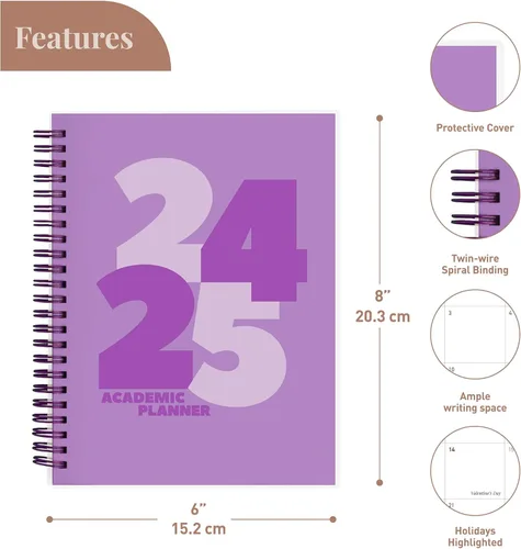 Miniatura 2 de Riley's Planner 2024-2025 - Agenda semanal gruesa de 18 meses, agenda semanal y mensual audaz y distintiva, cubierta resistente, páginas de notas