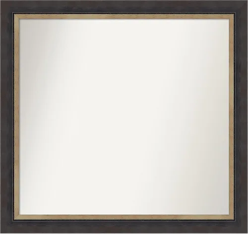 Miniatura 201 de Amanti Art Espejo personalizado, espejo de baño negro Astor, espejo de pared o espejo de tocador de baño sobre el fregadero (25 x 25 pulgadas)