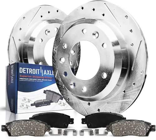 Miniatura 9 de Detroit Axle - Kit de frenos delanteros para Honda Accord 2003-2010, rotores de freno de disco perforados y ranurados de repuesto 2004 2005 2006