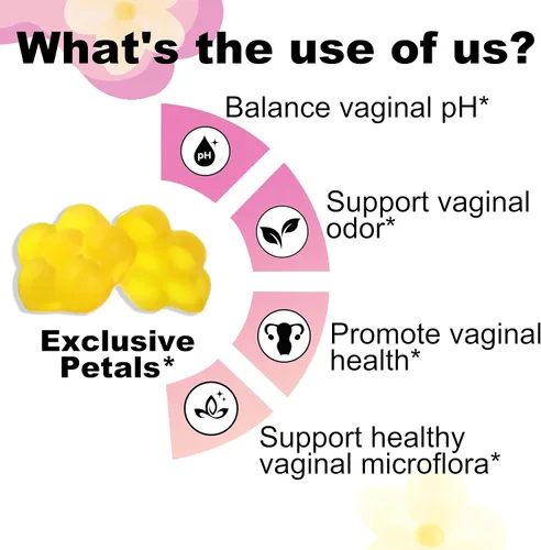 Miniatura 5 de Gomitas de equilibrio femenino para mujeres, probióticos, vitamina C, fruta de piña, apoya la salud vaginal, el equilibrio del pH para las mujeres