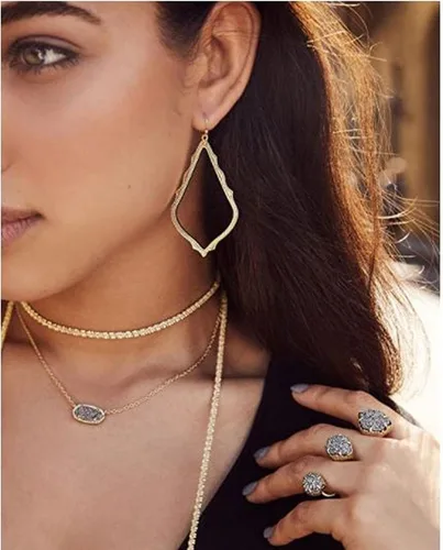 Miniatura 62 de Kendra Scott - Collar Elisa con dije para mujer, joyería de moda, chapado en oro de 14 quilates