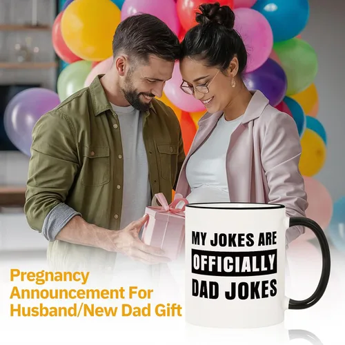 Aurahouse Regalos para Papá Primerizo, Taza Oficial de Chistes de Papá, Anuncio de Embarazo Divertido para Esposo, Regalos para Papás Primerizos