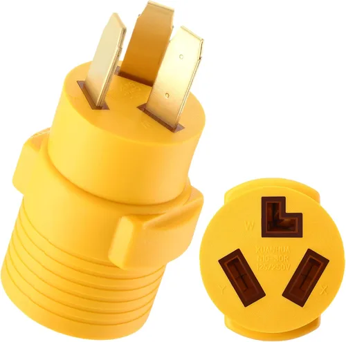 Miniatura 16 de Kanayu Adaptador de Secadora de 30 Amperios Compatible con Nema 6-50p a 10-30r Adaptador de Enchufe Macho de 3 Clavijas a Receptáculo Hembra de 3