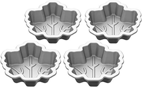 Miniatura 12 de Cuisinart Juego de 4 sartenes estriadas para tartaletas, mini, gris acero Aleación de acero