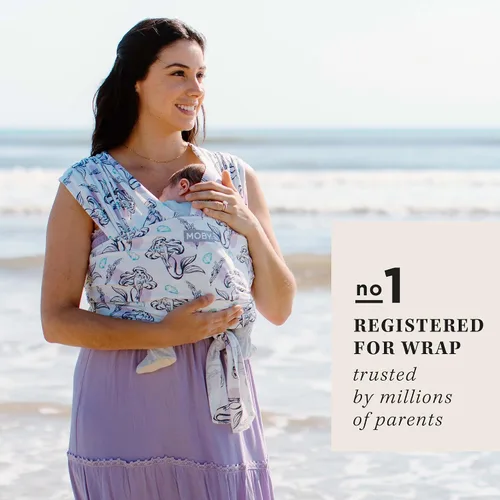 Miniatura 5 de Portabebés Moby Baby Wrap Featherknit para recién nacidos a niños pequeños (8-15kg), porta bebé tipo cabestrillo, diseño ligero y manos libres