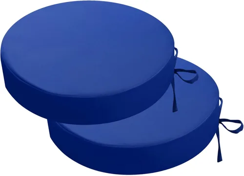 Miniatura 33 de idee-home Juego de 2 cojines de silla al aire libre, cojines de silla de patio de 19" x 19" x 3" gruesos impermeables con lazos para muebles