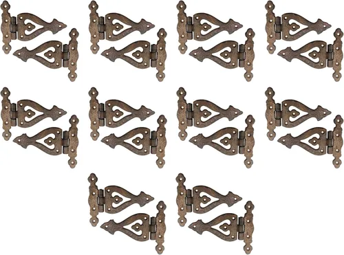 Miniatura 57 de Adonai Hardware Alleluia - Bisagras delanteras de hierro fundido antiguo (3.2 pulgadas x 10 unidades, negro mate) para puertas de granero, puertas