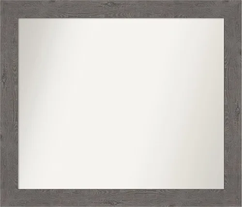 Miniatura 165 de Amanti Art Espejo de baño gris para sobre el fregadero, 31 x 48 pulgadas, espejo de tocador rectangular estrecho de color gris, marco de madera