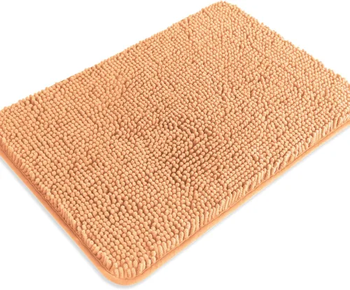 Miniatura 684 de Alfombra de baño pequeña de 12 x 18 pulgadas, lavable y absorbente, antideslizante, alfombra de baño de felpilla gruesa y suave para baño, ducha
