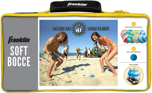 Miniatura 6 de Franklin Sports Juego de bolas de petanca — 8 bolas de petanca para todo tipo de clima y 1 pallino — Juego de playa, patio, césped o fiesta al aire