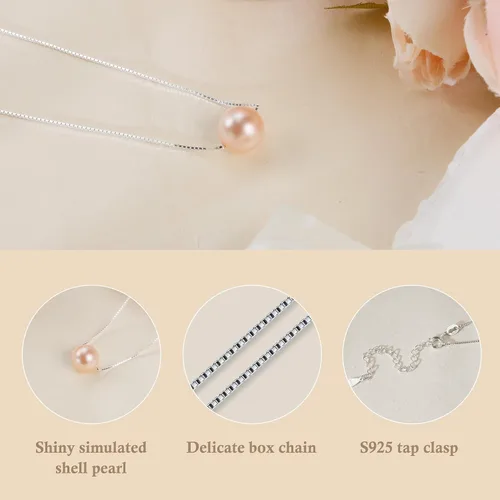 Miniatura 12 de Sereney Regalos de cumpleaños para niñas y mujeres, collar de perlas de plata esterlina como regalo de cumpleaños de 7, 9, 10, 11, 13, 15, 16, 18