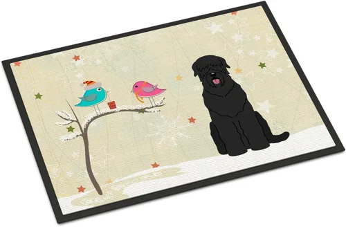 Caroline's Treasures BB2498MAT - Felpudo de entre amigos, color negro, Russian Terrier de 18 x 27 pulgadas, para interiores y exteriores, para