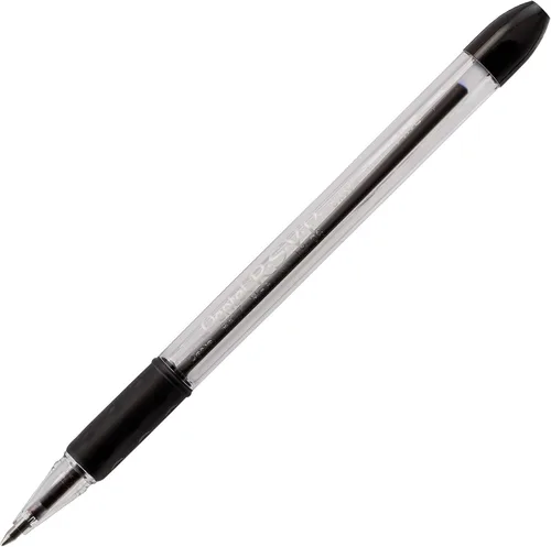 Miniatura 2 de Pentel R.S.V.P. Bolígrafo, trazo medio, tinta azul, paquete de dos unidades (BK91BP2C), Negro