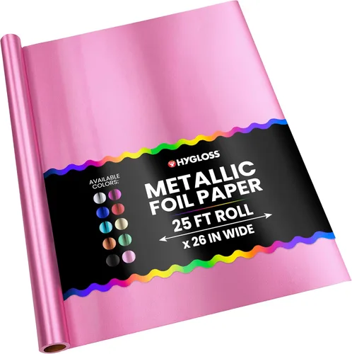 Miniatura 14 de Hygloss Products - Papel de aluminio metálico brillante, hojas de 20 x 26 pulgadas para artes, manualidades y envoltura de Navidad