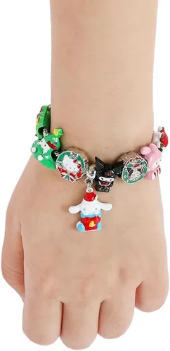 Miniatura 3 de WENZHUINS Juego de pulseras con dijes, pulsera ajustable con temática de anime, regalo de cumpleaños, Halloween, regalos de Navidad