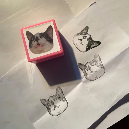 Miniatura 12 de Sello personalizado para retrato de mascota, sello de cara de mascota personalizado, sello de tinta personalizado, Ta personalizado, sello para Verde