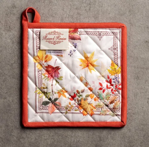 Miniatura 8 de Maison d' Hermine Juego de soportes para ollas 100% algodón, resistentes al calor, almohadillas calientes de 8 x 8 pulgadas con lazo para 056