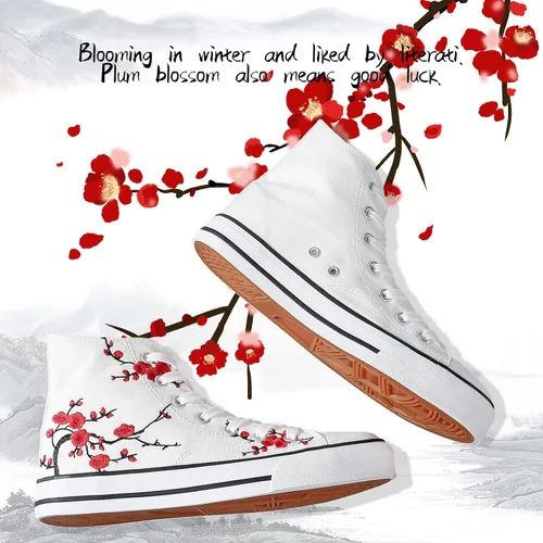 Miniatura 4 de kufeiti - Tenis de lona de alta calidad para mujer, zapatos de lona con cordones, color blanco y negro, casuales, para caminar