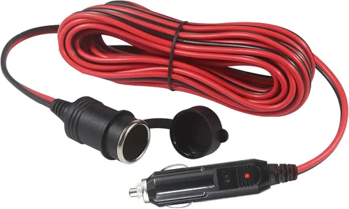 Miniatura 9 de Cable de extensión para encendedor de cigarrillos - Cable de extensión de coche de 6 pies, 12 V, enchufe macho a hembra con luces LED de 16 AWG