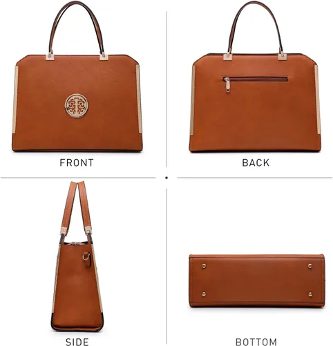 Miniatura 3 de Dasein Bolsos y bolsos de mano para mujer, bolso de mano con asa superior, bolsa de trabajo de hombro grande con cartera