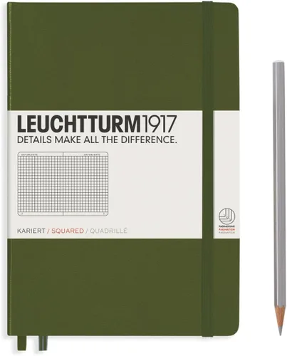 Miniatura 124 de LEUCHTTURM1917 - Cuaderno de tapa dura mediano A5 con 251 páginas numeradas para escritura y diario (verde menta, con puntos)