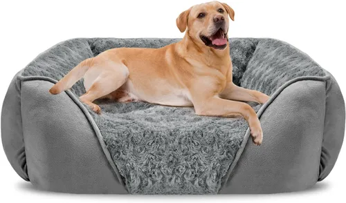 Miniatura 27 de INVENHO Cama XXL para perros grandes, medianos y pequeños, cama rectangular lavable para perro, cama ortopédica para perros, cama suave y relajante