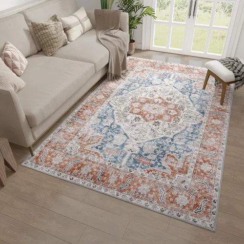 Miniatura 6 de Hargiis Alfombra de área, 2 x 3, antideslizante, lavable, alfombra para puerta interior, alfombra para dormitorio, cocina, entrada o baño, alfombra