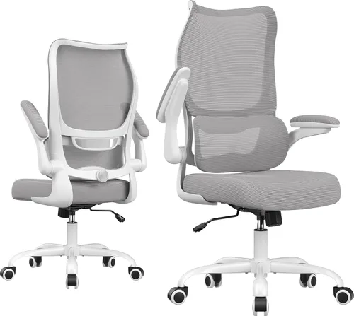 Silla de oficina ergonómica de escritorio, cómoda silla de oficina de malla con respaldo alto con ruedas de apoyo lumbar, sillas de oficina para el