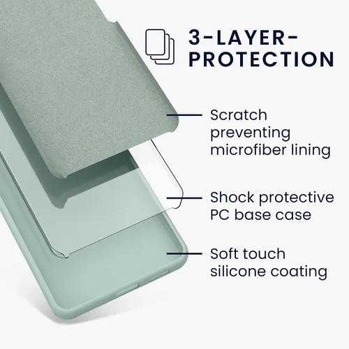 Miniatura 126 de kwmobile Funda Compatible con Google Pixel 6 Pro - Funda de teléfono de silicona TPU con acabado suave - Azul Arrecife