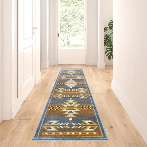 Miniatura 8 de Masada Masada Rugs Southwest - Alfombra nativa americana de 2 x 3 pies, color azul